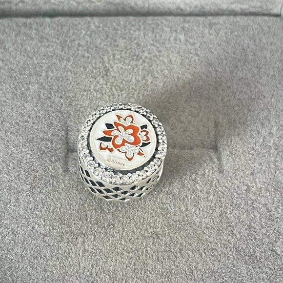 Disney Parks Exclusive Pandora Charm Princess Moana Double Sided Floral - Picture 4 of 5